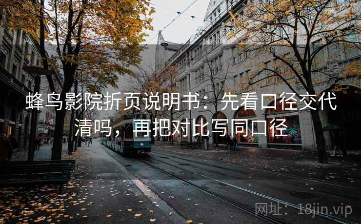 蜂鸟影院折页说明书：先看口径交代清吗，再把对比写同口径