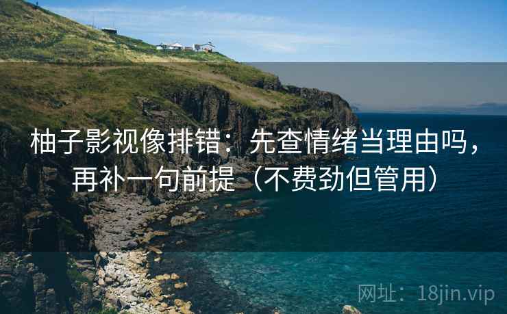 柚子影视像排错：先查情绪当理由吗，再补一句前提（不费劲但管用）