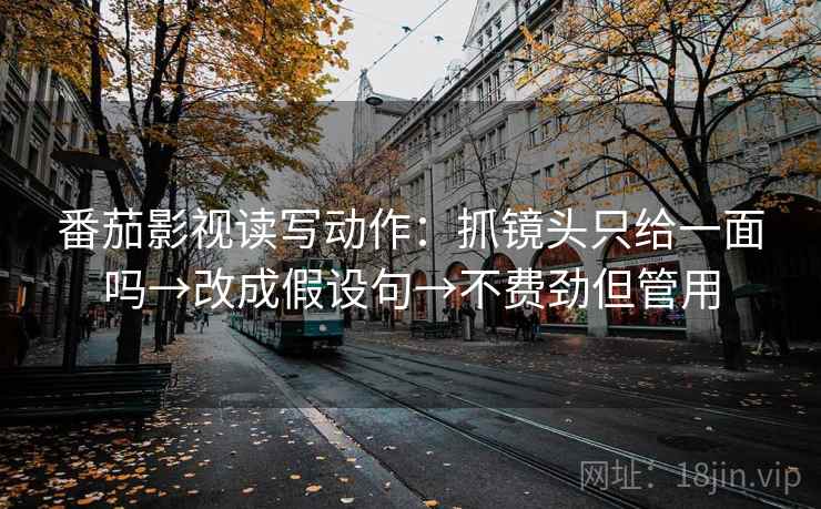 番茄影视读写动作：抓镜头只给一面吗→改成假设句→不费劲但管用